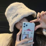 포슬 퍼 라벨 버킷햇 - 이미지 2