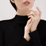 티파니 & 코. T-시리즈 반지 커플 럭셔리 오리지널 주얼리 S925 스털링 실버 다이아몬드 반지 웨딩 선물 - 이미지 4