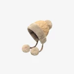 [트윈스파파] 누빔 포인트 페이크 퍼 여성 방울 털 모자(P0000TRC/5컬러)