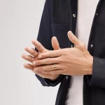 티파니 & 코. T-시리즈 반지 커플 럭셔리 오리지널 주얼리 S925 스털링 실버 다이아몬드 반지 웨딩 선물 - 이미지 8