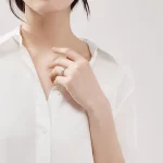 티파니 & 코. 반지 T 시리즈 와이드 링 S925 스털링 실버 럭셔리 커플 링 오리지널 디자인 클래식 스타일 최고의 선물 - 이미지 7