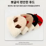 여자 모자 큐티 니트 귀달이 모자 사슴뿔 기모 가을 겨울 비니 울트라 큐티 비니 - 이미지 3