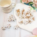 10개입 진주 미니 집게핀 여성 헤어 머리핀 반묶음 앞머리 옆머리 사이드핀 세트 - 이미지 6