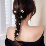 10개입 진주 미니 집게핀 여성 헤어 머리핀 반묶음 앞머리 옆머리 사이드핀 세트 - 이미지 4