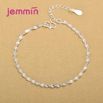 여자를위한 패션 트위스트 웨이브 발 체인 구두 여자 S925 스털링 실버 구두 신부 웨딩 쥬얼리 선물