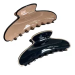 Classic Chic French Plate Hair Claw Acetate Hairpin 11cm, Black White Edge, 3pcs 1set - 이미지 3