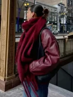 여성용 겨울 스카프 캐시미어 따뜻한 솔리드 파시미나 블랭킷 랩 여성용 두꺼운 부드러운 블랑카드 큰 태슬 숄 롱 판초 에샤르프 - 이미지 6