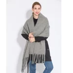 레인보우 색상 격자 무늬 패션 디자인 여성 스카프 럭셔리 브랜드 Thicken Warm Scarves Tassle Neckerchief Shawls Cashmere 2023 - 이미지 4