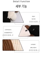 큐티 기모 도톰 핫모자 니트 비니 여 추동 고양이 귀모자 - 이미지 4