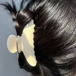 Classic Chic French Plate Hair Claw Acetate Hairpin 11cm, Black White Edge, 3pcs 1set - 이미지 2