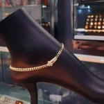 모나코 발목 6mm 쿠바 체인 여성용 발목 구리 소재 전기 도금 14k 골드 남성용 발목 길이를 사용자 정의 할 수 있습니다