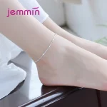 여자를위한 패션 트위스트 웨이브 발 체인 구두 여자 S925 스털링 실버 구두 신부 웨딩 쥬얼리 선물 - 이미지 4