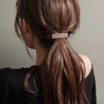 2개입 큐빅 메탈 헤어 집게핀 여성 올림머리 반묶음 포니테일 집게 머리핀 세트 - 이미지 3