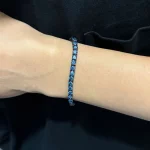 여성 남성용 TY 3-5MM 모이사나이트 팔찌 925 스털링 실버 체인 팔찌 D VVS1 고급 럭셔리 주얼리 랩 젬스톤 - 이미지 2