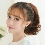 세븐 스트리트 퀸의 가발 클립, 포니테일 웨이브 롤, 내추럴 블랙, 32cm - 이미지 2