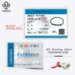 Rinntin S925 실버 라운드 지르코니아 체인 팔찌 남성 여성을위한 조정 가능한 블랙 컬러 로프 팔찌 커플 쥬얼리 선물 APB07 - 이미지 6