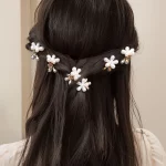 10개입 진주 미니 집게핀 여성 헤어 머리핀 반묶음 앞머리 옆머리 사이드핀 세트 - 이미지 5