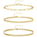 여성을위한 3Pcs 스테인레스 스틸 구두 세트 발에 뱀 트위스트 로프 체인 여성 여름 해변 발목 팔찌 결코 보석을 퇴색하지 마십시오