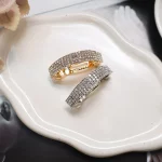 2개입 큐빅 메탈 헤어 집게핀 여성 올림머리 반묶음 포니테일 집게 머리핀 세트 - 이미지 5