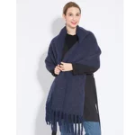 레인보우 색상 격자 무늬 패션 디자인 여성 스카프 럭셔리 브랜드 Thicken Warm Scarves Tassle Neckerchief Shawls Cashmere 2023 - 이미지 6