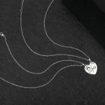 2개 커플 잠금 키 하트 퍼즐 사랑해요 펜던트 커플 목걸이 펜던트 목걸이 연인 발렌타인 데이 주얼리 선물 - 이미지 3