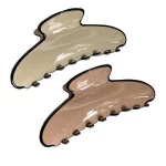 Classic Chic French Plate Hair Claw Acetate Hairpin 11cm, Black White Edge, 3pcs 1set - 이미지 4