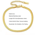 여자 스테인레스 스틸 실버 컬러 플랫 나이프 발 체인 방수 조절 구두 맨발 보석 도매 드롭 배송 - 이미지 5