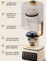 벽파쇄기 대형믹서기 대용량 믹서기 가정용 전자동 초정음 두유 기계 다기능무여과벽파쇄기 방음전자동무성 착즙기 - 이미지 5
