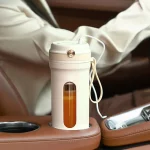 주방용 전기 휴대용 믹서기 충전식 전기 스무디 착즙기, 원 단추 온 오프 스무디 밀크쉐이크 메 - 이미지 4