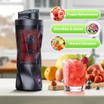 전기 휴대용 Juicer 신선한 과일 믹서 700ML 다기능 USB 충전식 쉐이크 스무디 블렌더 야외 혼합 컵 - 이미지 2