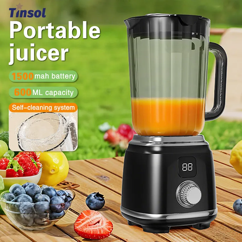 kf-Sfeec78485e7143229b5622d66da7a4c1t TINSOL New Home Juicer 10 블레이드 3000mAh 다기능 블렌더 손잡이 Juicer Ice Crusher 높은 주스 속도 주방 도구 - 이미지 1